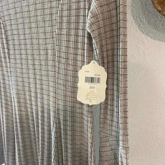 Altar'd State Ivory Taupe Long Bell Sleeve Dress - Picture 7 of 7